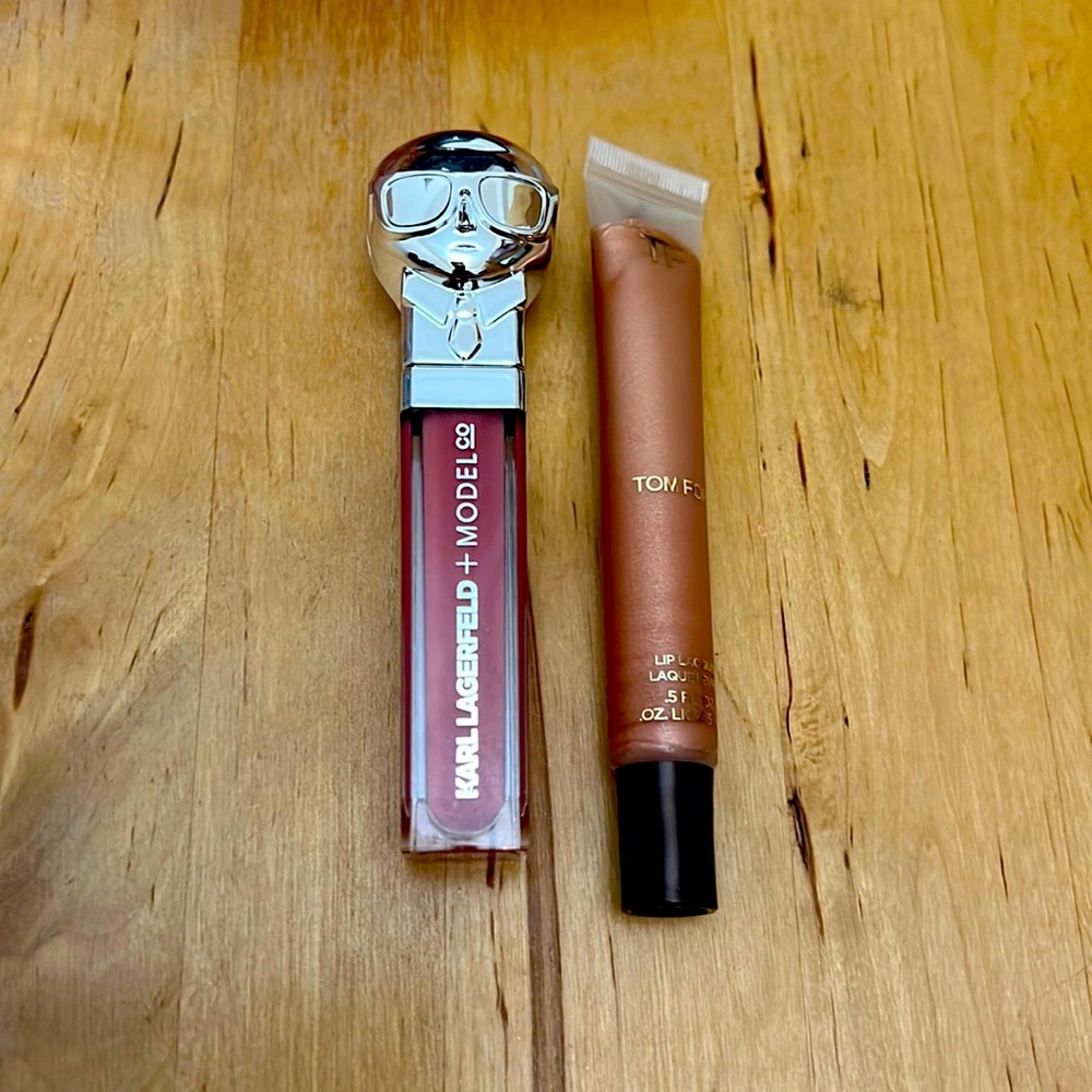 Tom Ford and Karl Lagerfeld+Model lipglosses